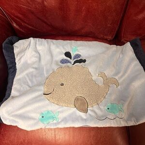 Koala Baby Blue Whale Fish Blanket Plush Lovey Thick Warm 30x40" sherpa Back